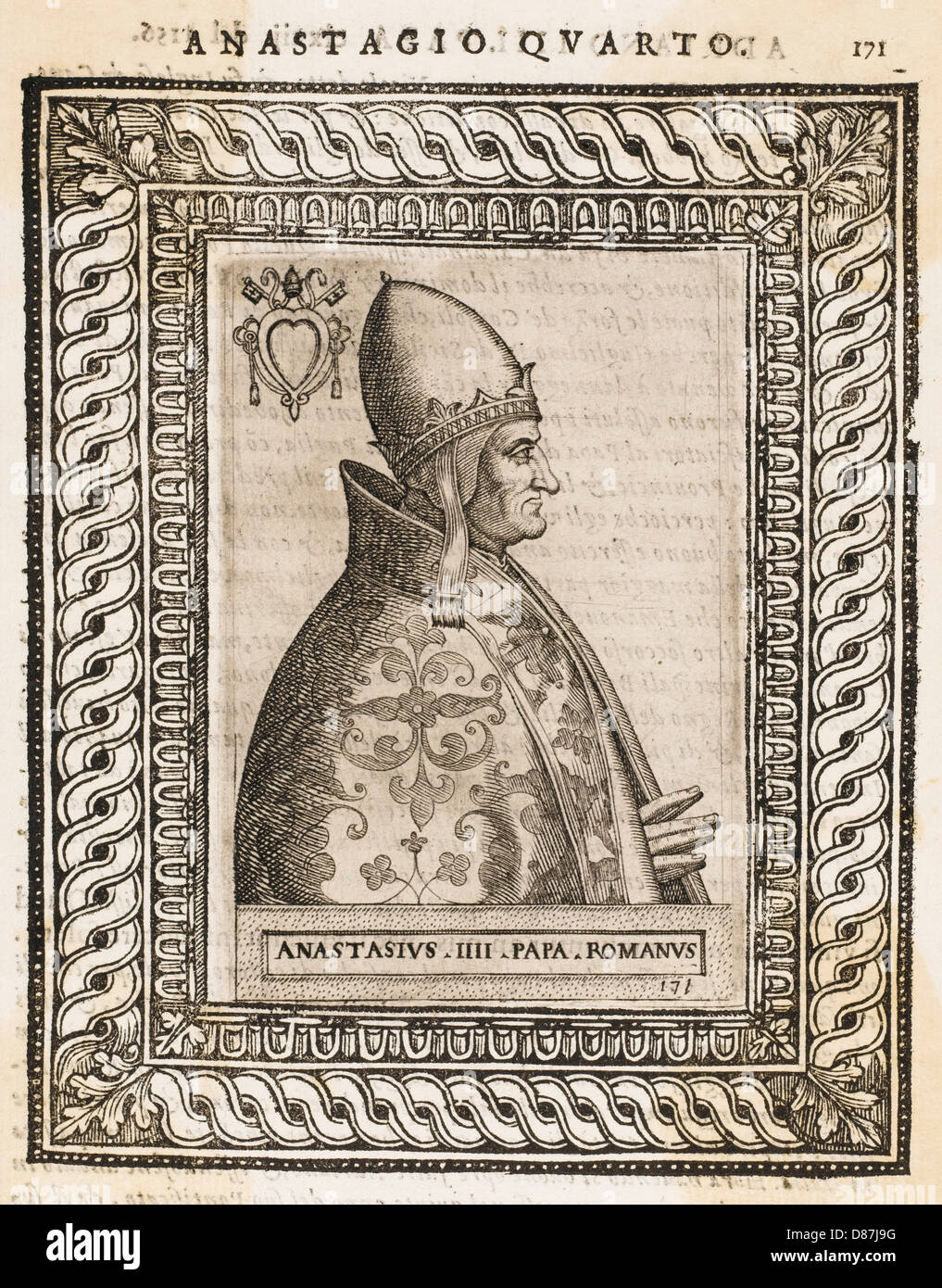 POPE ANASTASIUS IV Stock Photo