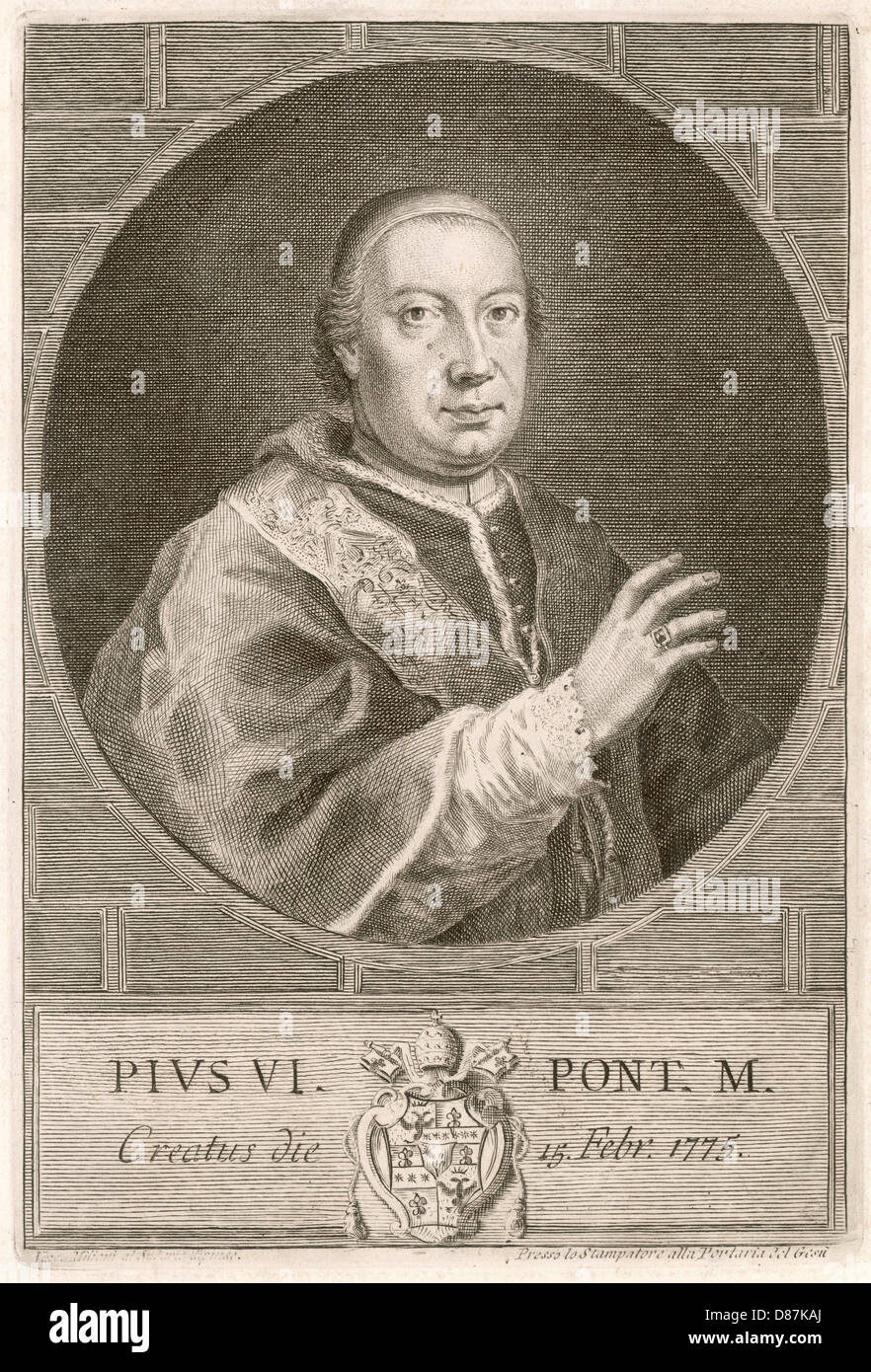 Pope Pius Vi Stock Photo
