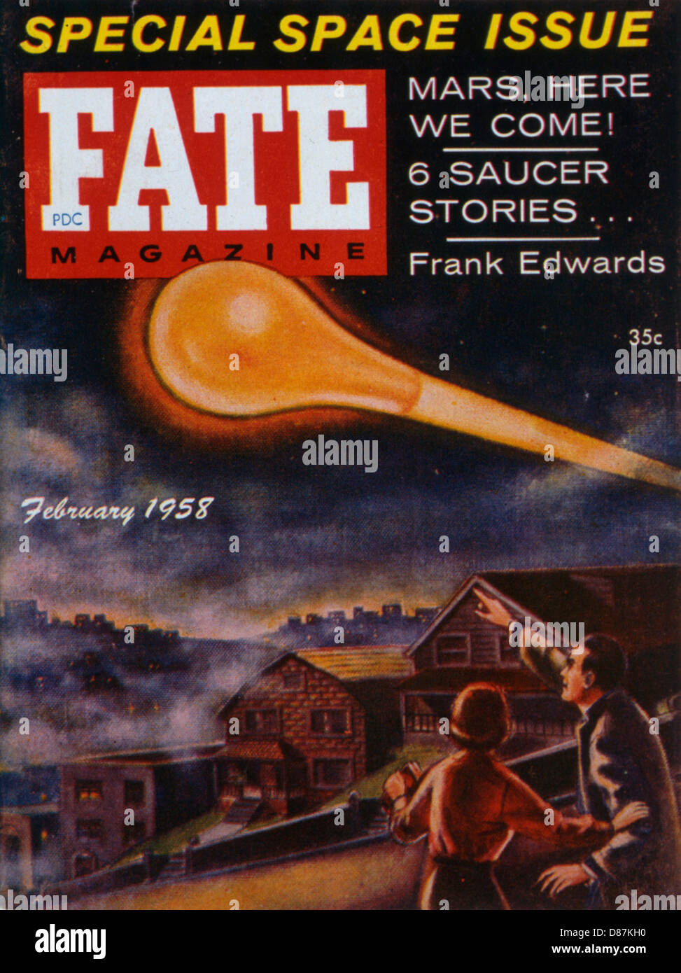 UFOS/FATE COVER 1958 Stock Photo