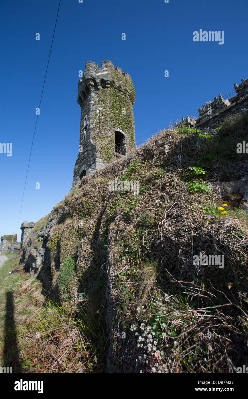 The Wales Coastal Path in North Wales. The derelict mid19th century