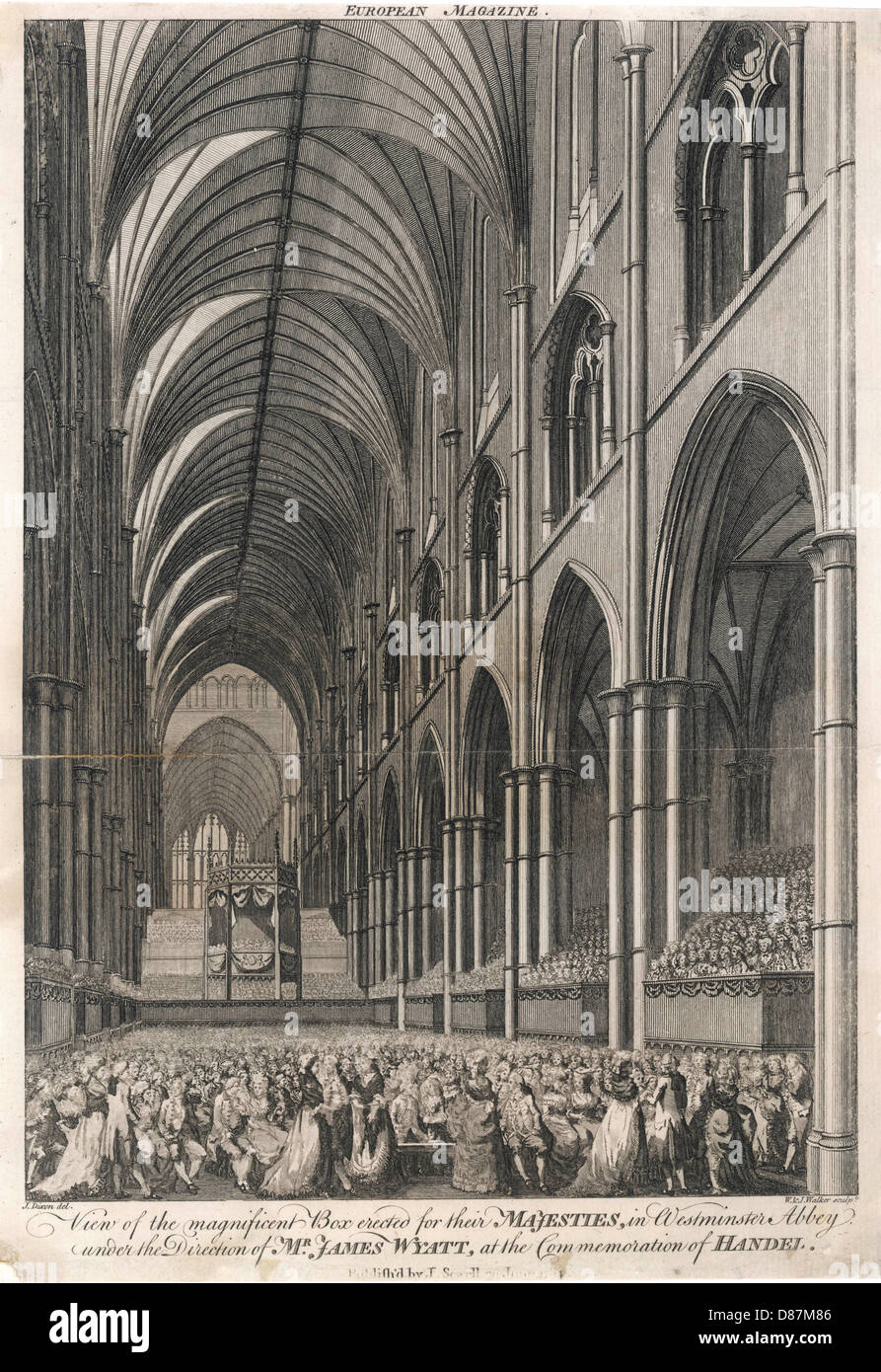 HANDEL COMMEMORATION, Westminster Abbey Stock Photo