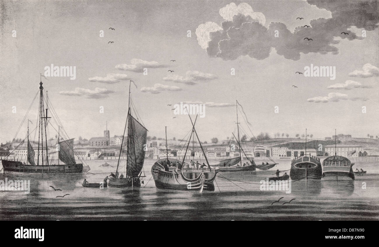 Woolwich Docks 1772 Stock Photo