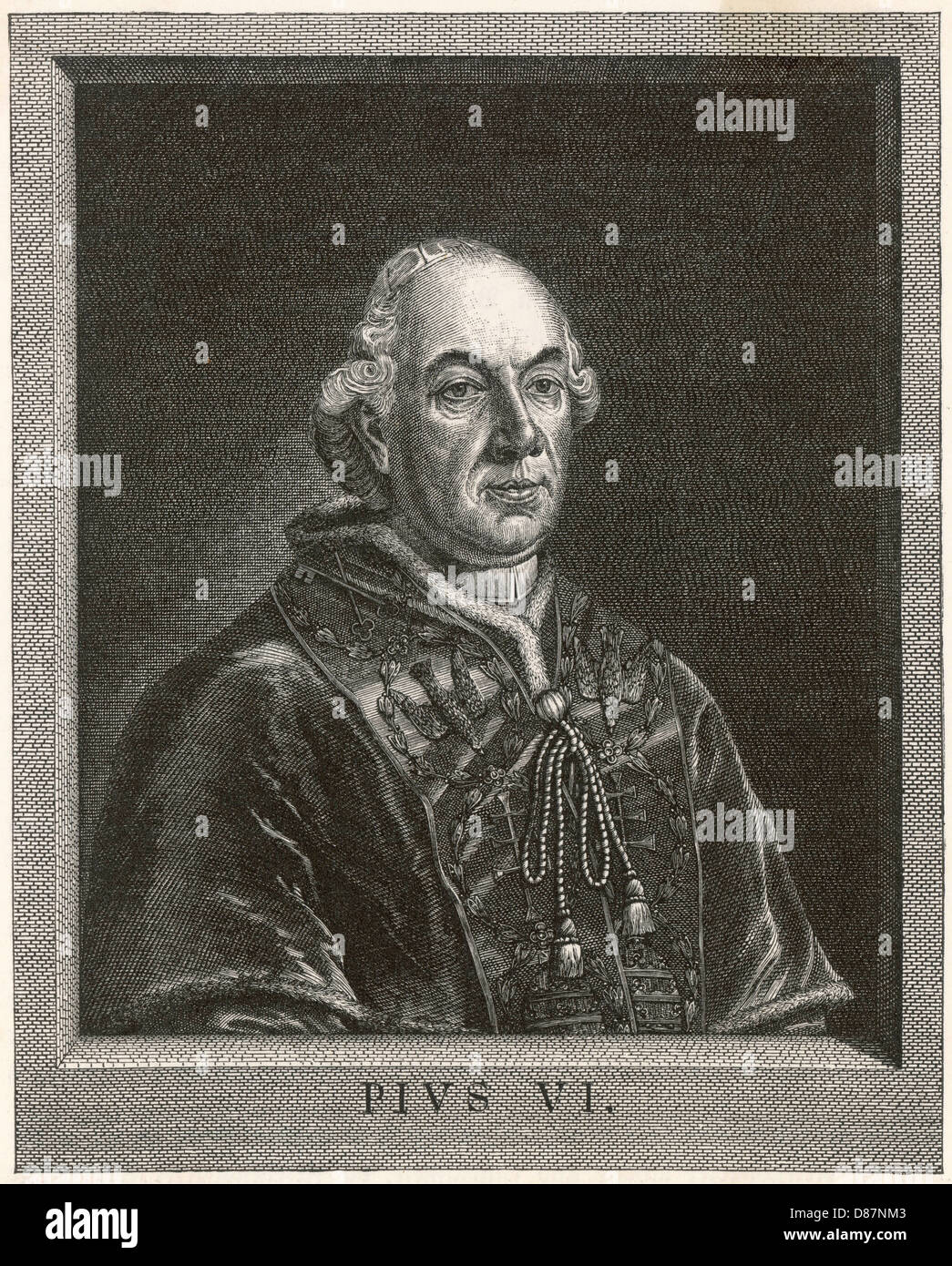 Pope Pius Vi Stock Photo