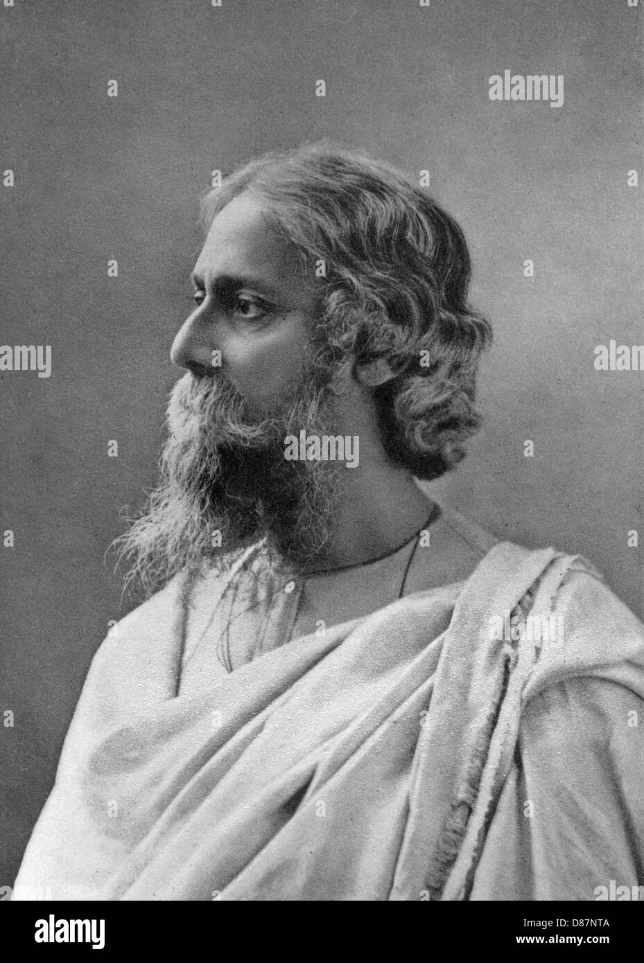 R Tagore Nobel 1913 Stock Photo