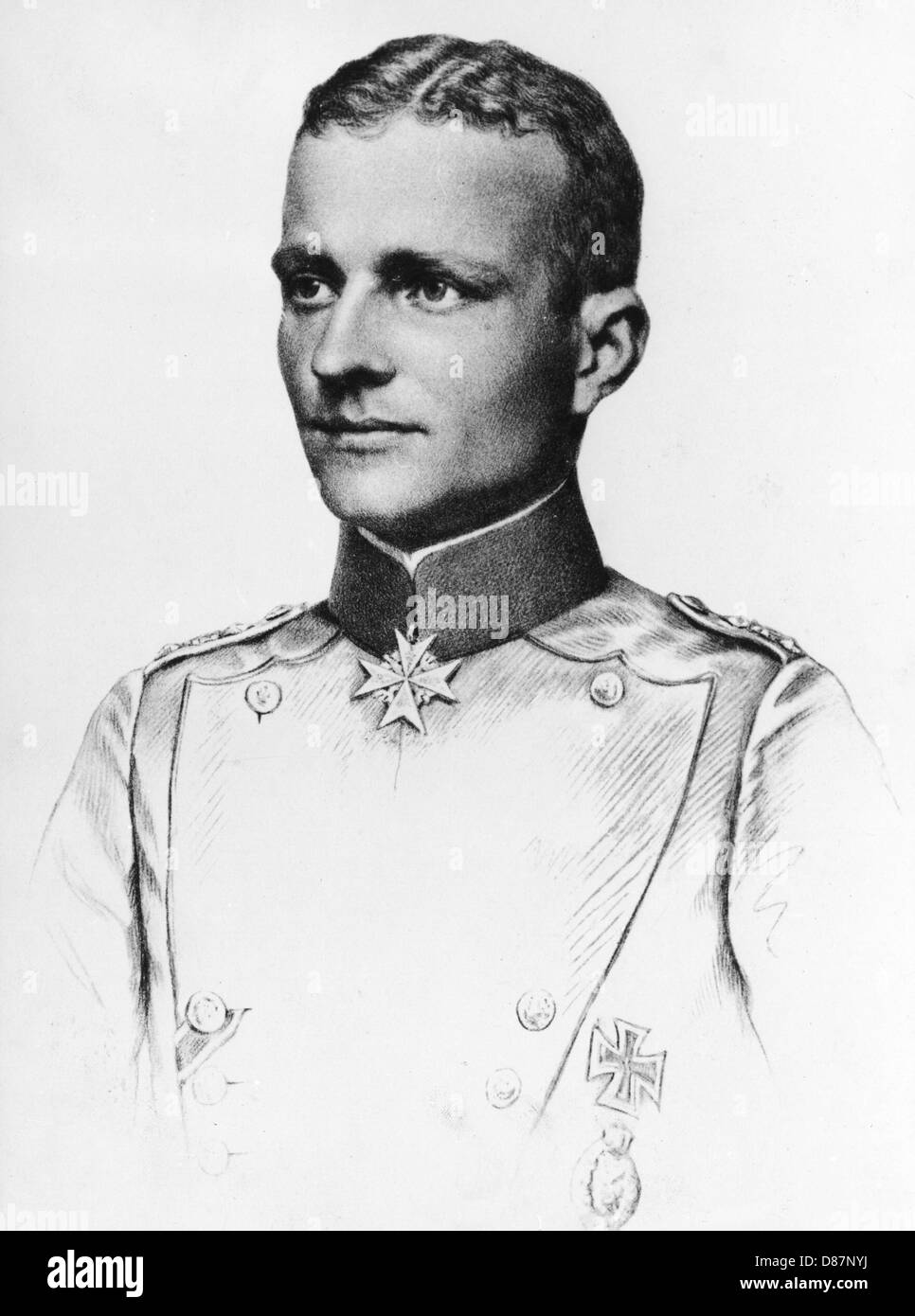 Baron Manfred von Richthofen, Red Baron Stock Photo