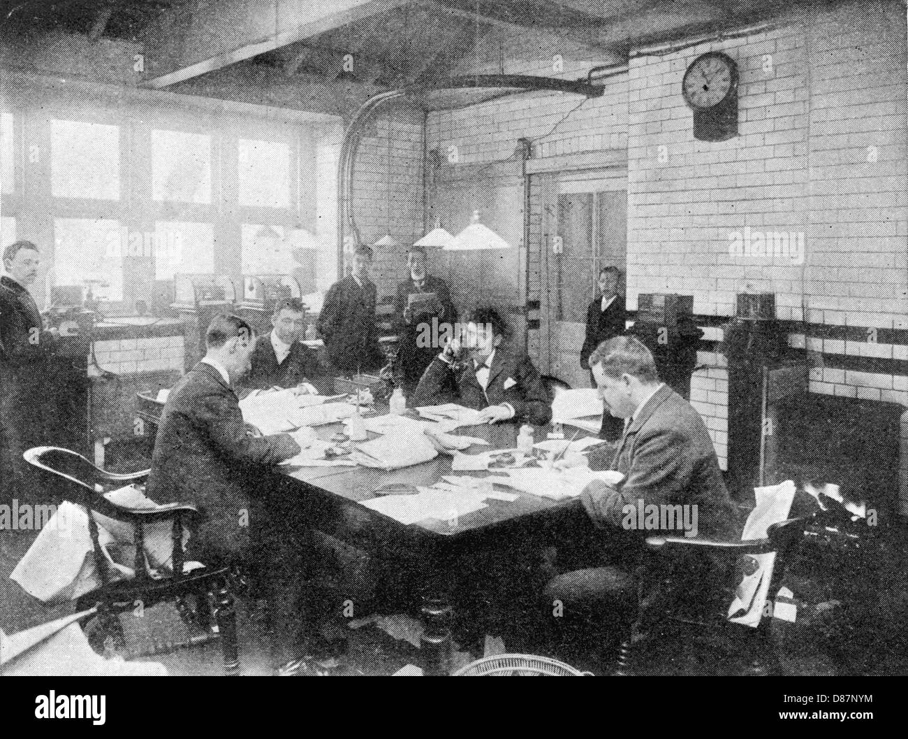 New Press Room in the 1890s Stock Photo Alamy