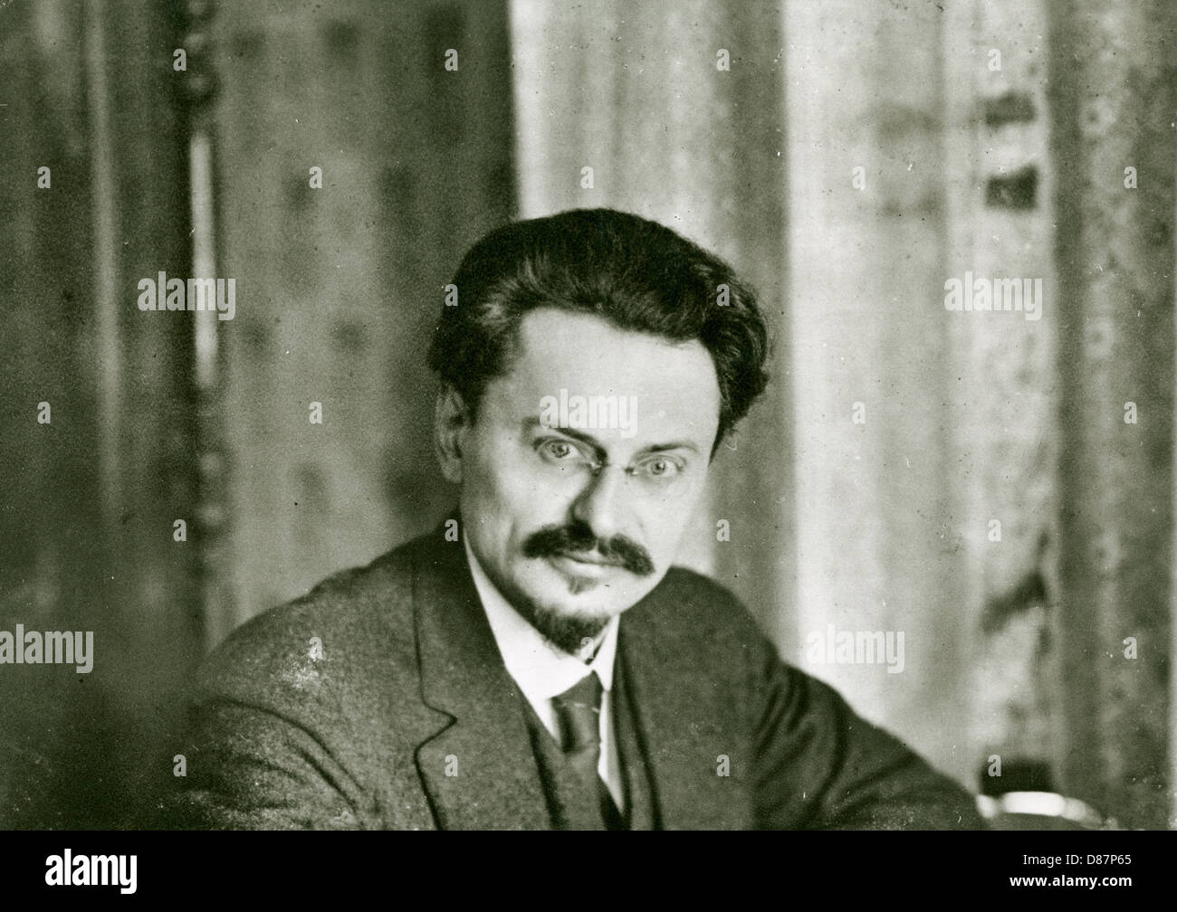 Leon Trotsky Jan 1918 Stock Photo