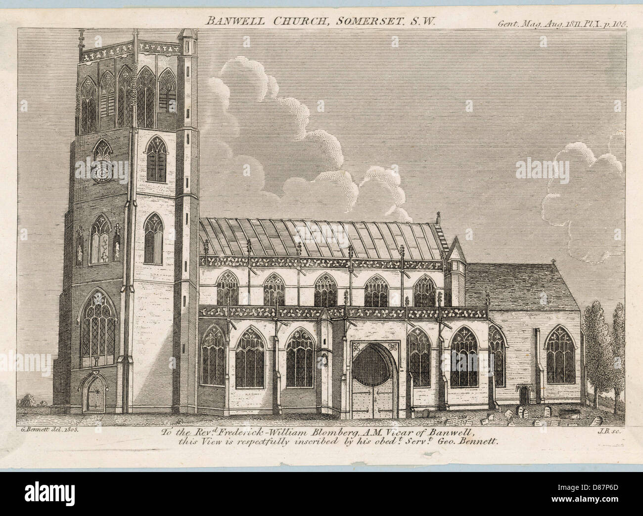CHURCHES/BANWELL/1811 Stock Photo