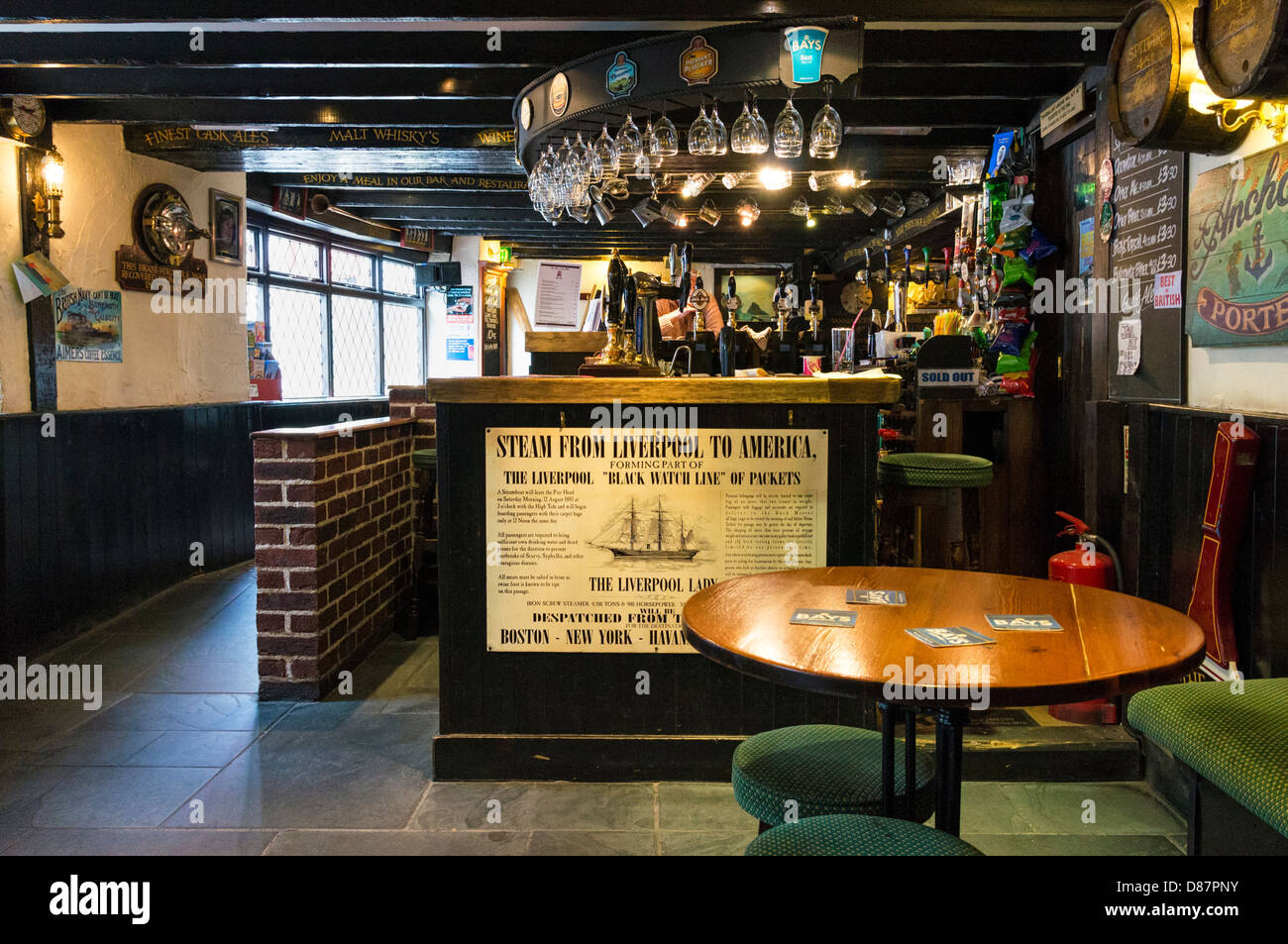 Old pub interior, England, UK Stock Photo