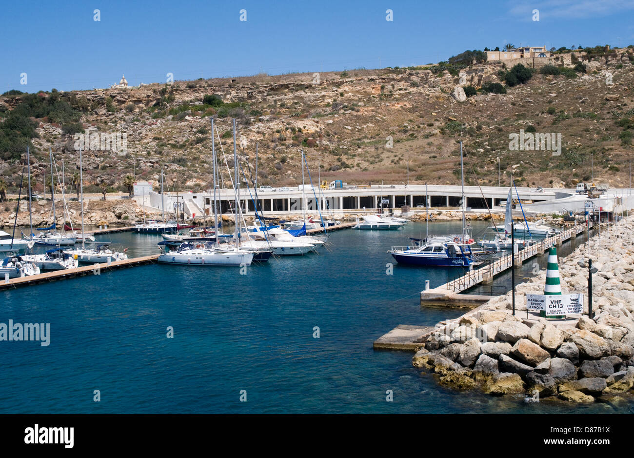 The new development of the harbour and marina at Mgarr, Gozo. Stock Photo