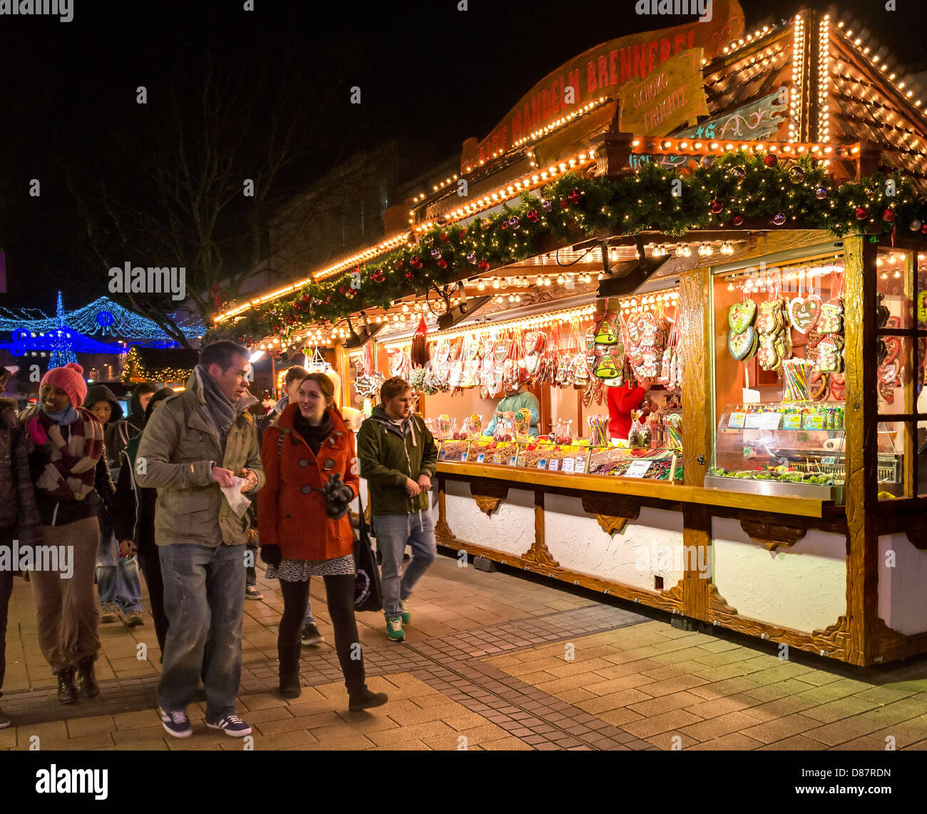 Christmas market in Bristol city centre, England, UK Stock Photo