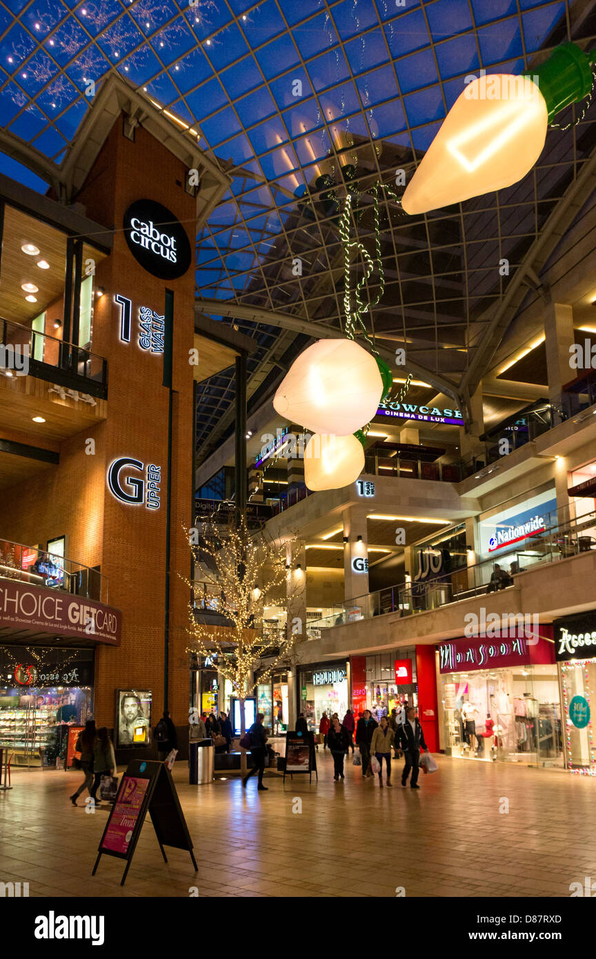 Cabot Circus at Christmas, Bristol, UK Stock Photo