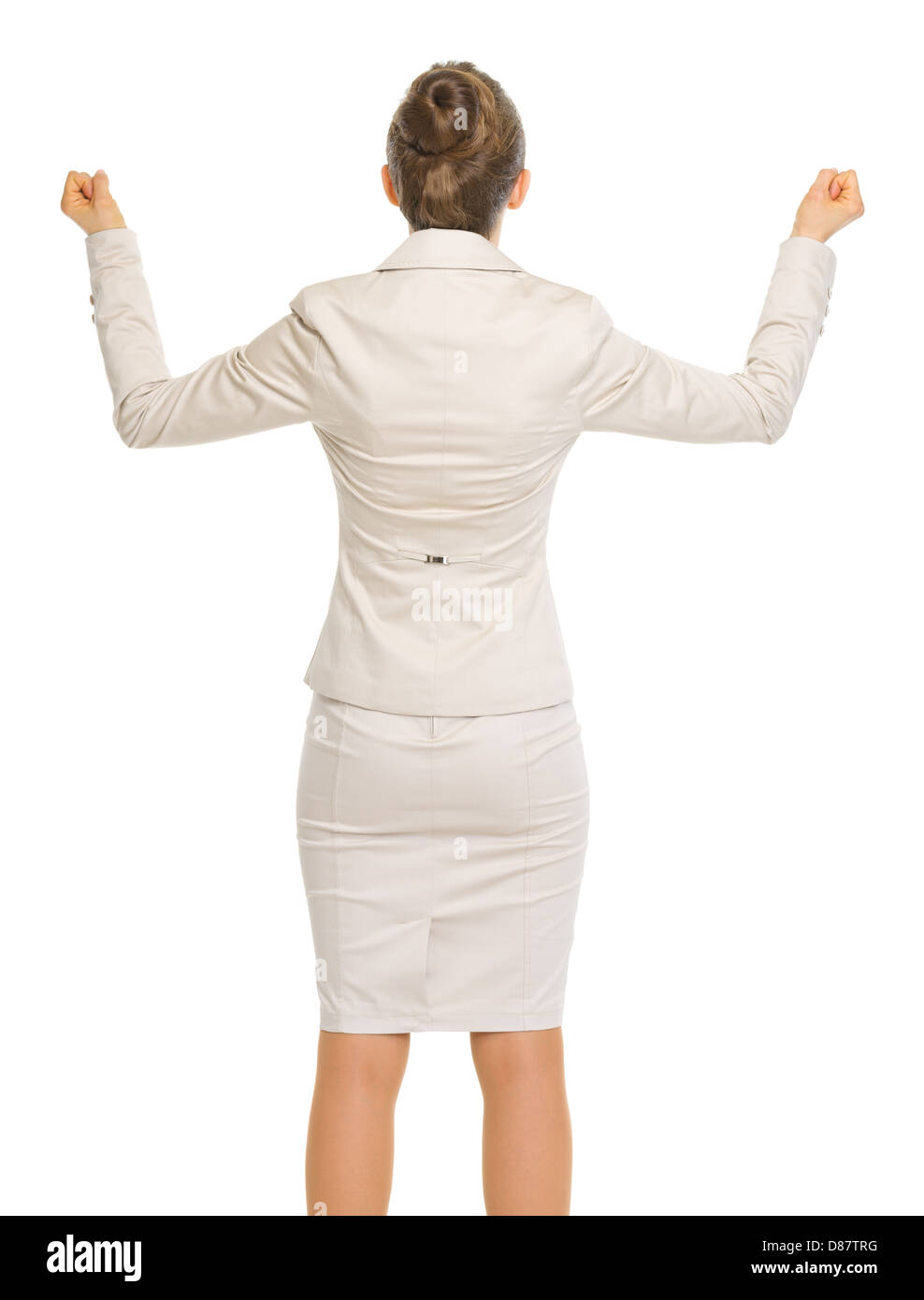 Back Rear Female Rear End Angry business woman . rear view Stock Photo - Alamy