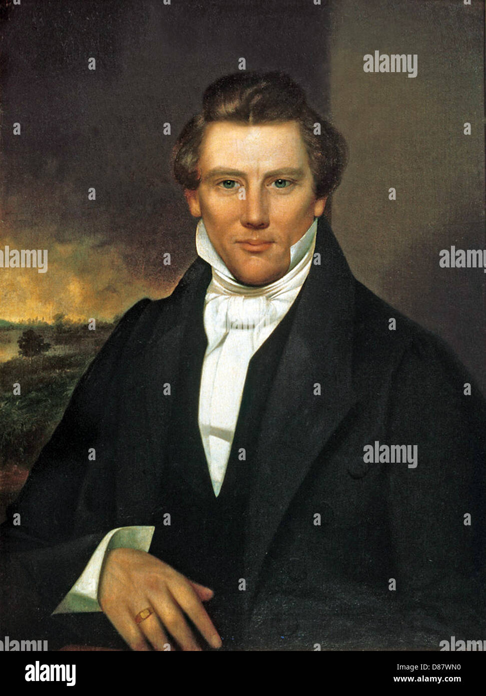 JOSEPH SMITH (1805-1844)  about 1842 - American founder of the Latter Day Saint movement Stock Photo