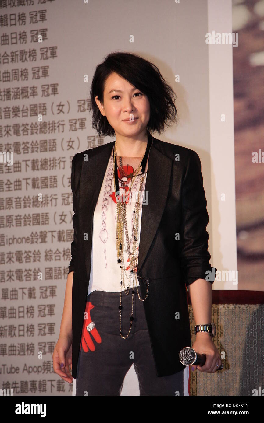 Rene Liu at press conference of her album in Taipei, Taiwan, China on ...