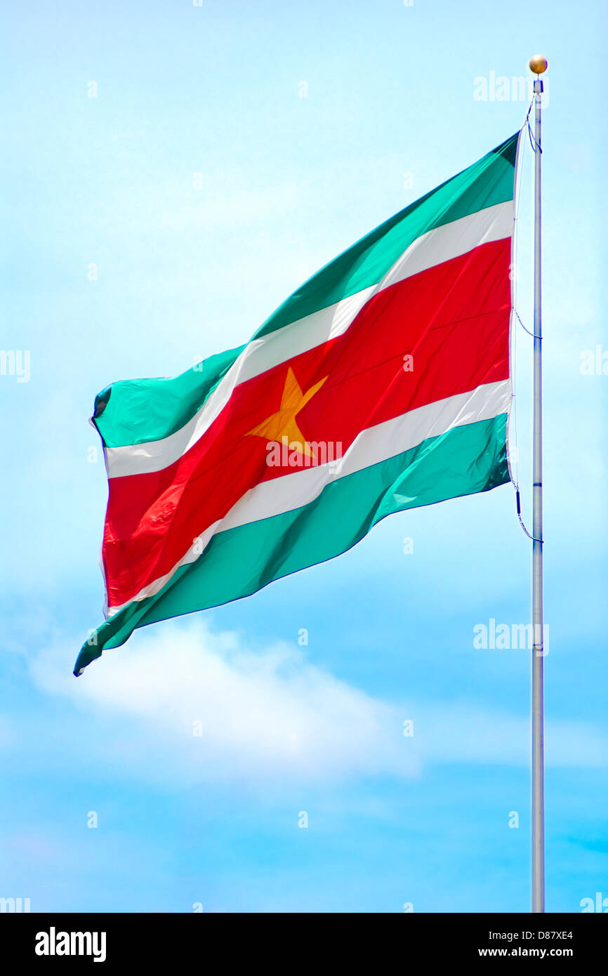Surinamese Flag Stock Photo