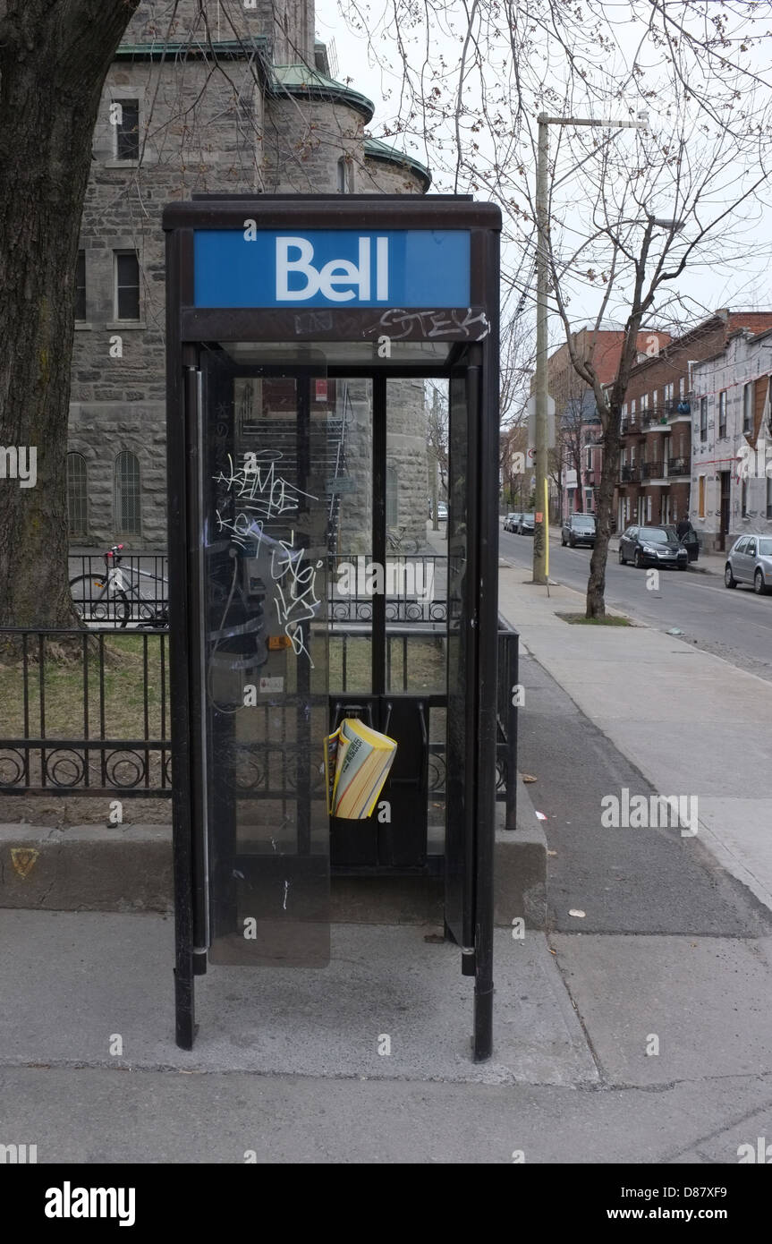 A Bell pay phone in Montreal, Quebec Stock Photo Alamy