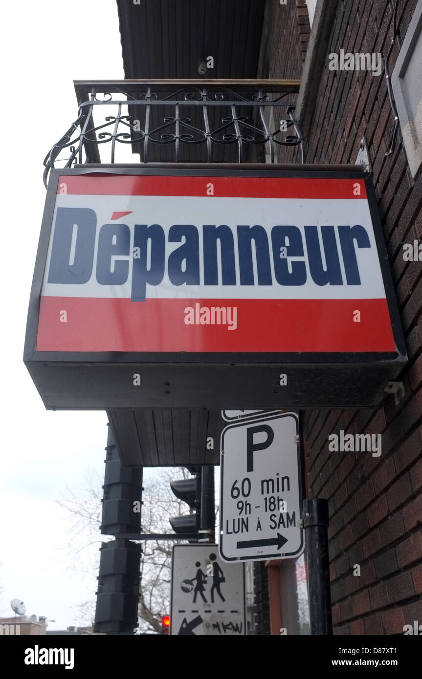 Depanneur is a convenience store usually part of a chain or