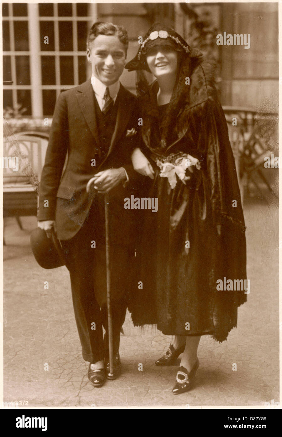 Charlie Chaplin & Pola Negri Stock Photo