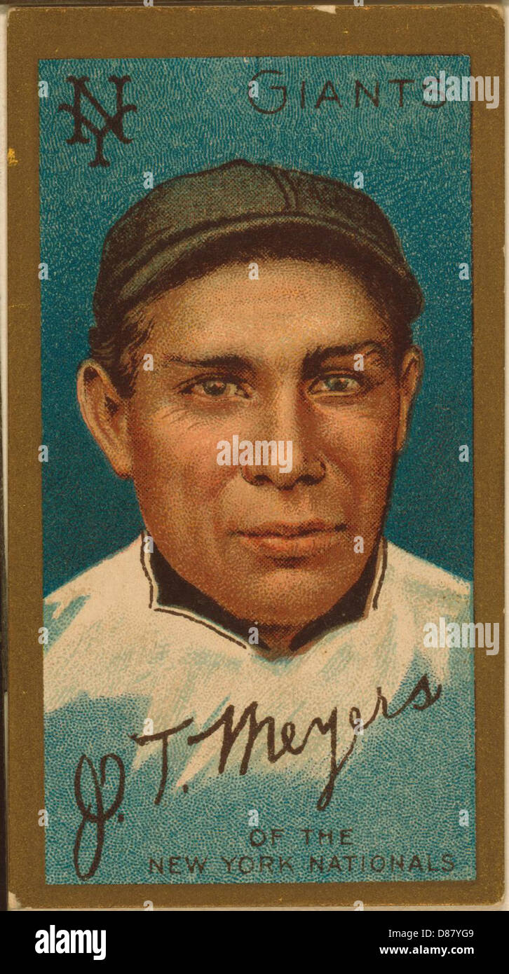 Chief Meyers baseball card Stock Photo Alamy