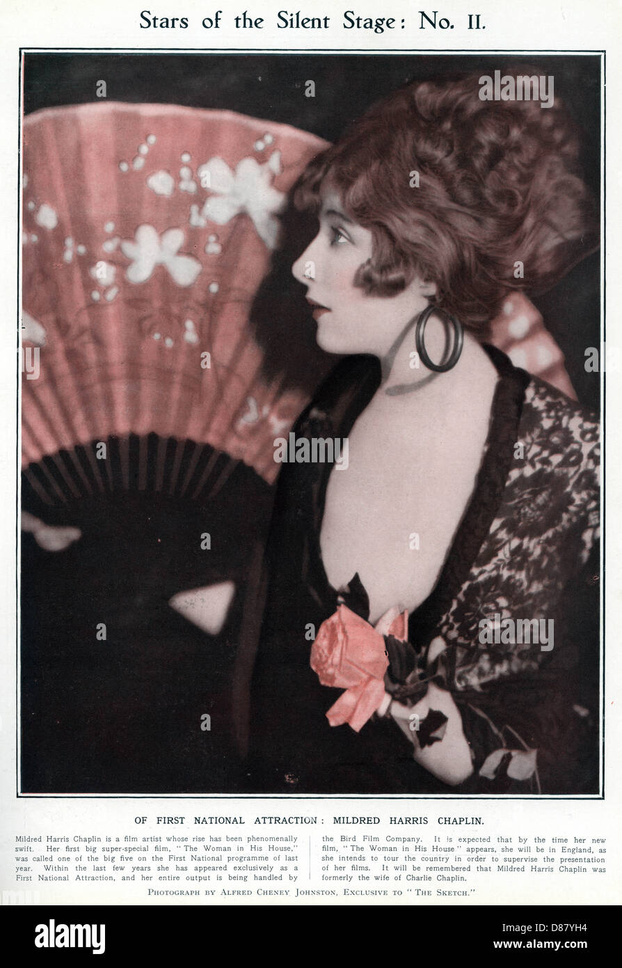 Mildred Harris In 1922 Stock Photo Alamy