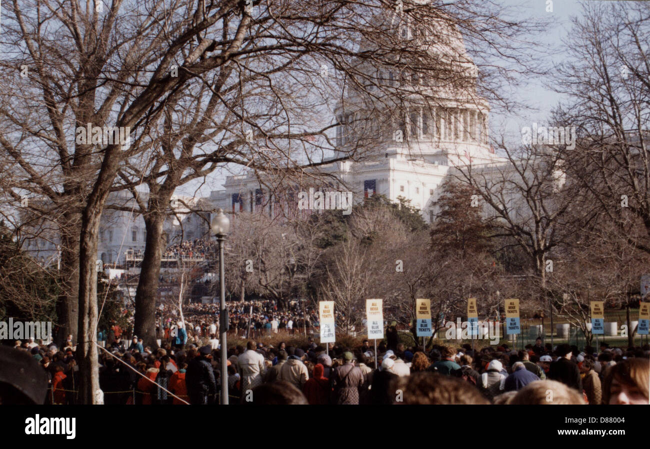 Clinton inauguration 1993 crowds Stock Photo - Alamy