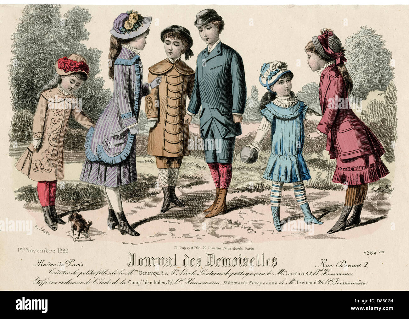 Costume - Children - 1880 Stock Photo