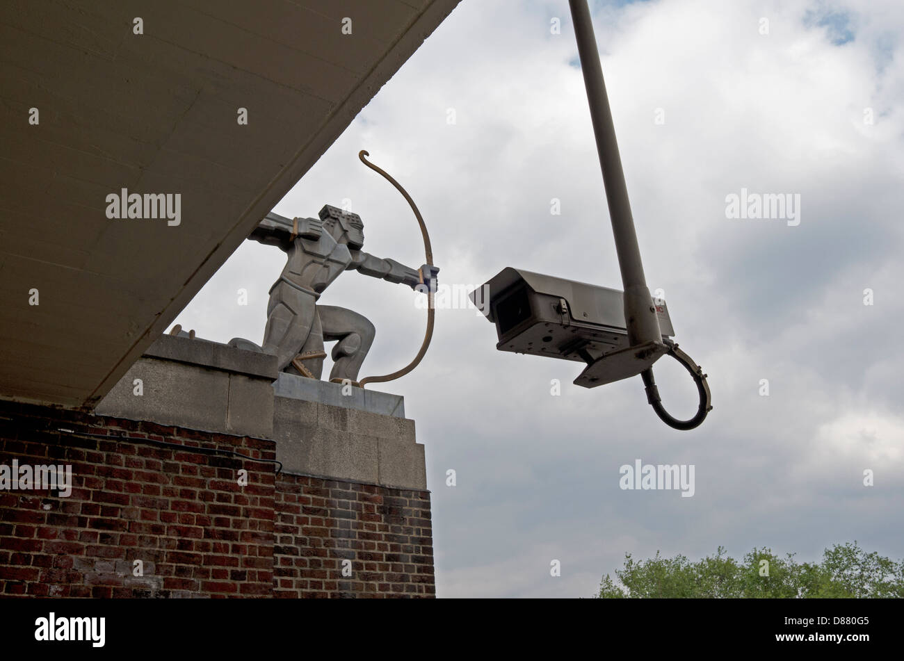 The Archer statue at East Finchley Underground station Stock Photo