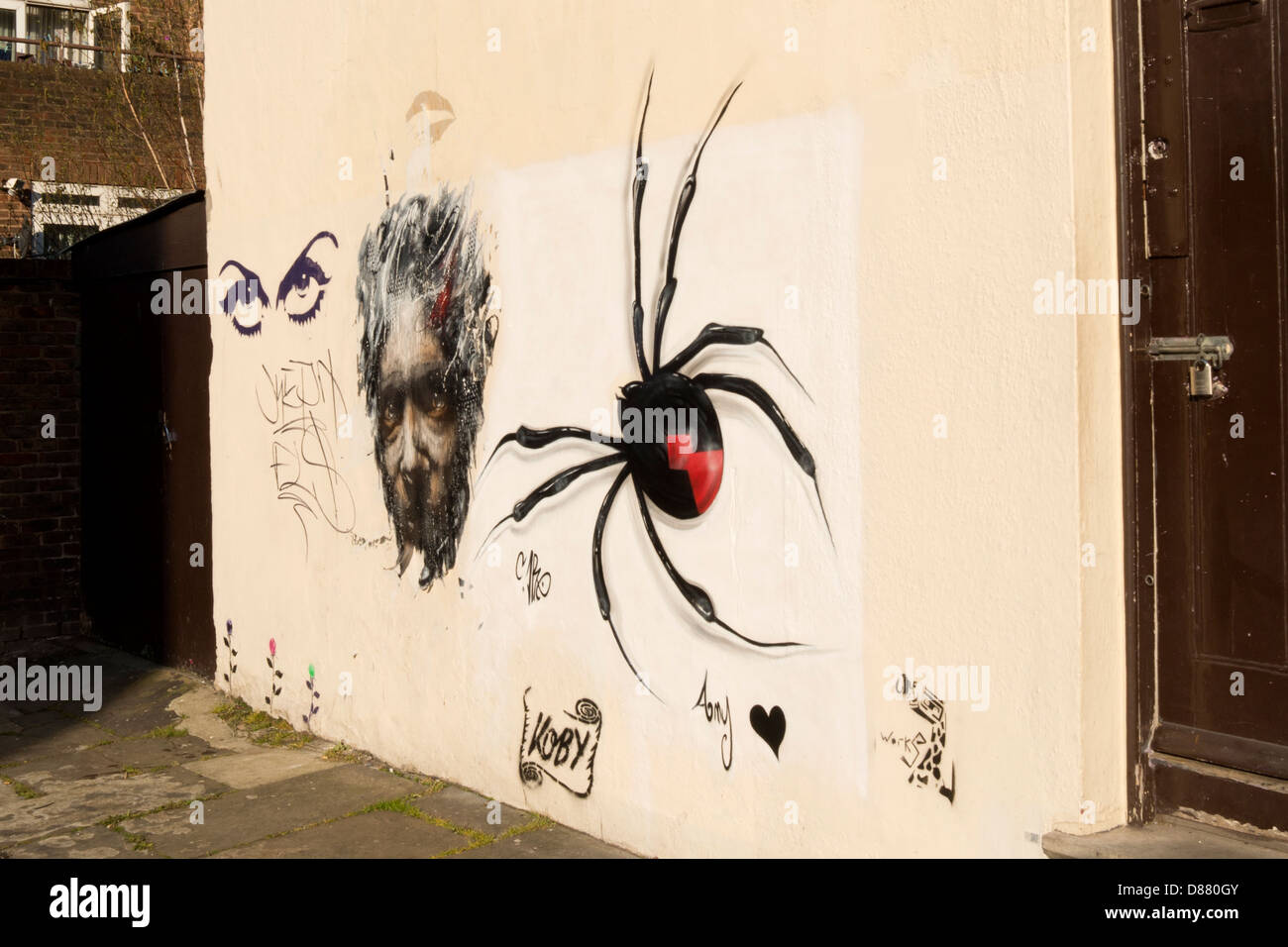 Street art graffiti in London Stock Photo