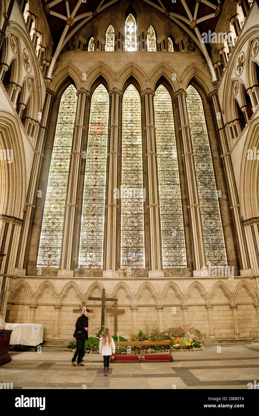 The 13th century stained glass five sisters window windows, York