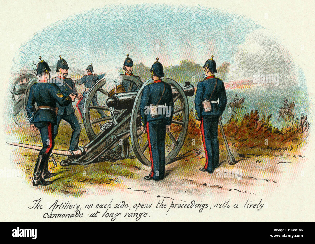 FIRING CANNON/SIMKIN Stock Photo