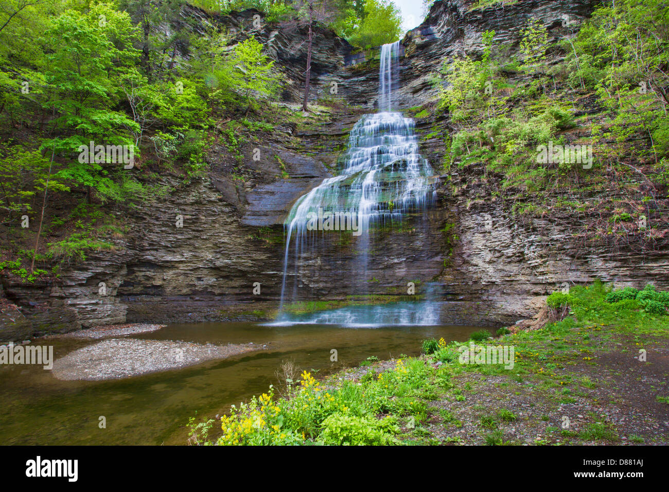 Aunt Sara's Falls in Montour Falls in the Finger Lakes region of New York State Stock Photo