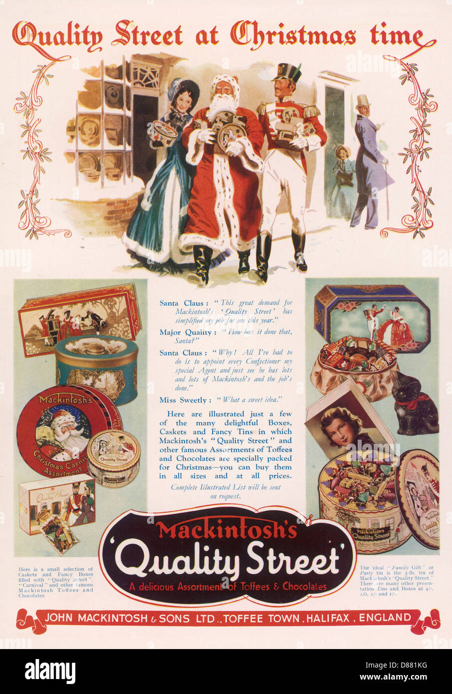 Vintage Tin, mackintosh's Quality Street Chocolates & Toffees, C. 1957 