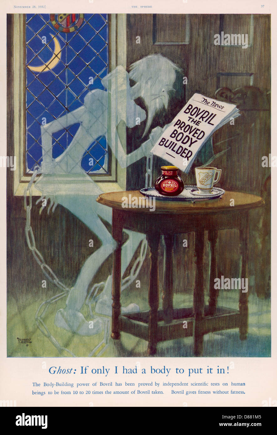 Advert for Bovril 1932 Stock Photo