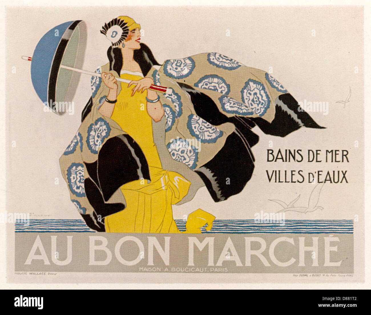 Advertisement - Bon Marche Clothe Stock Photo