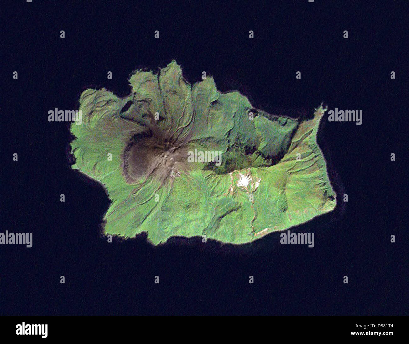 Ekarma - Landsat 7. Stock Photo