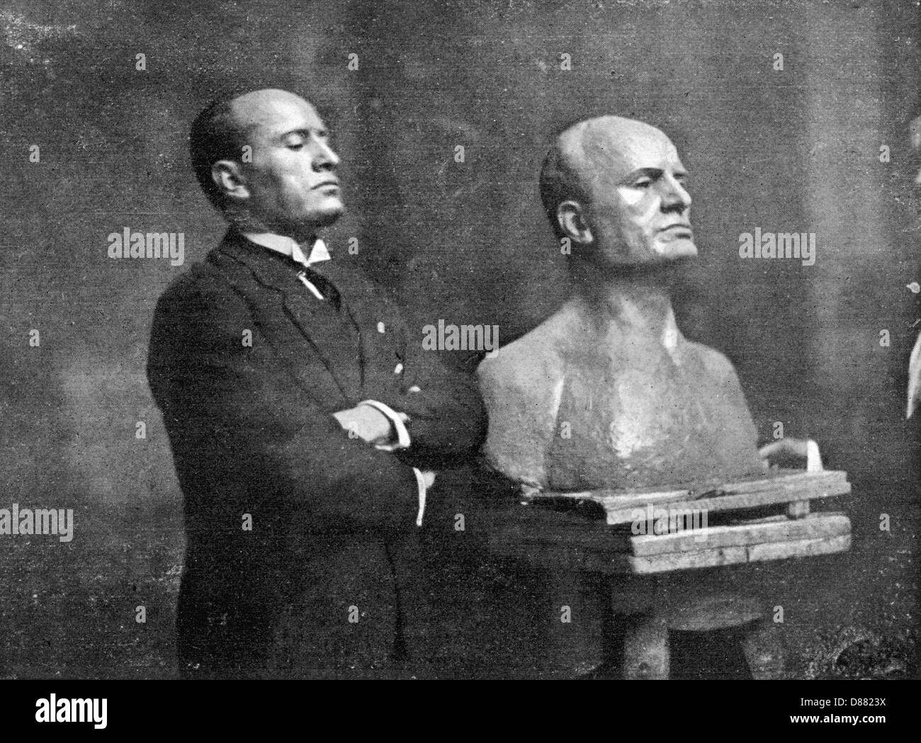 Mussolini Poses  1926 Stock Photo
