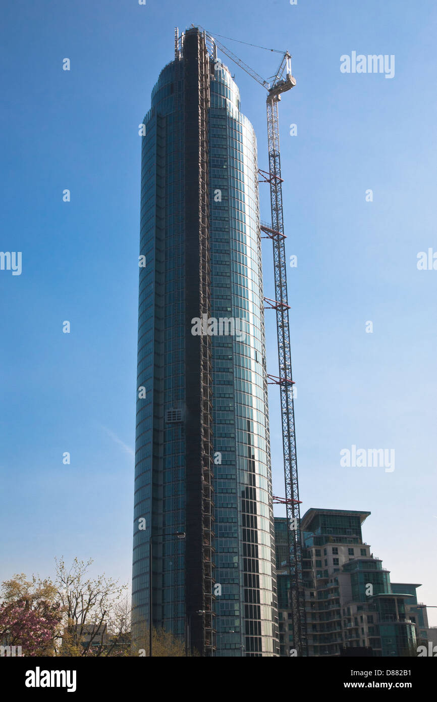 View of St. George's Wharf Tower (Vauxhall Tower), Vauxhall, London, England, United Kingdom, GB Stock Photo