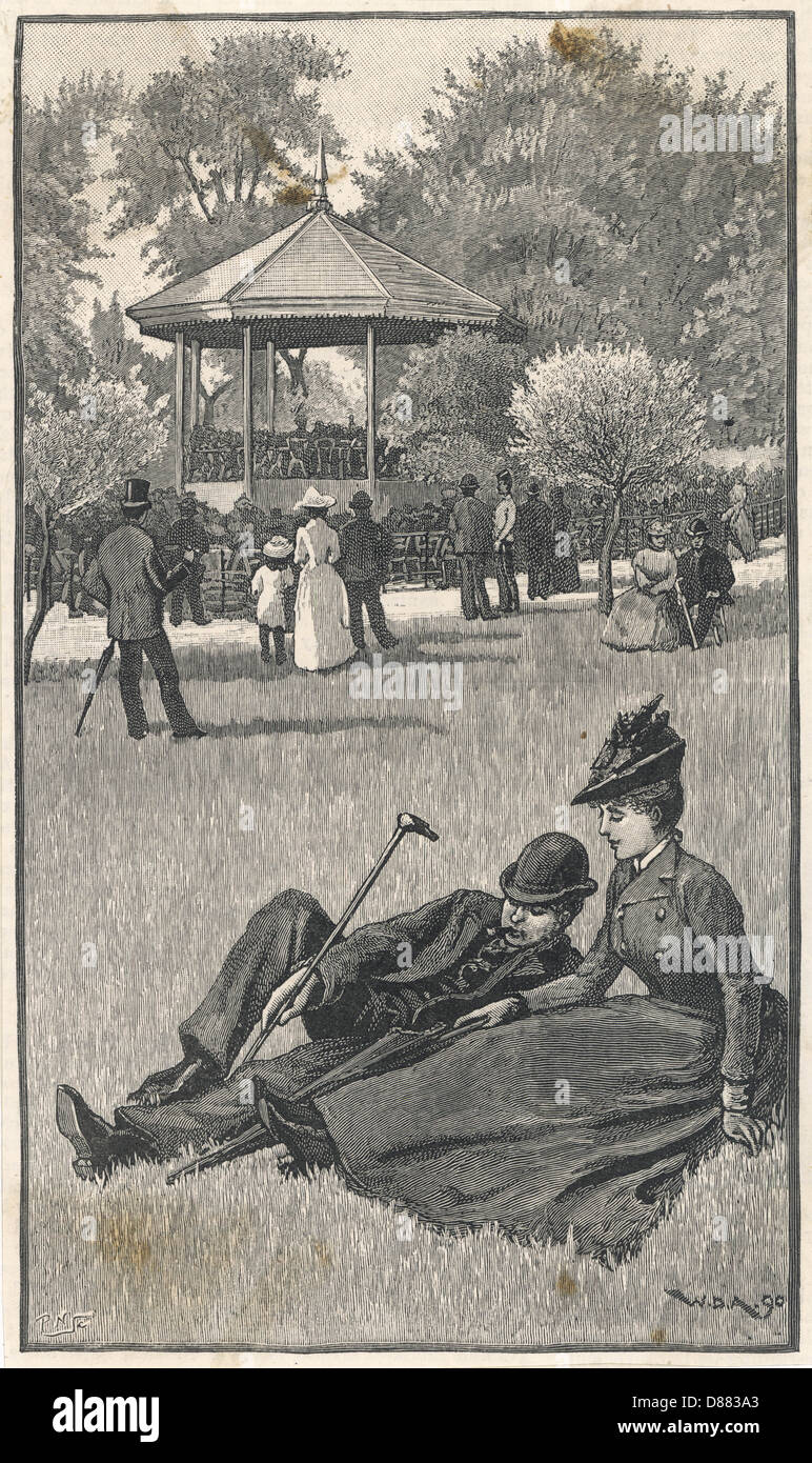 London - Regents Park - 1890 Stock Photo
