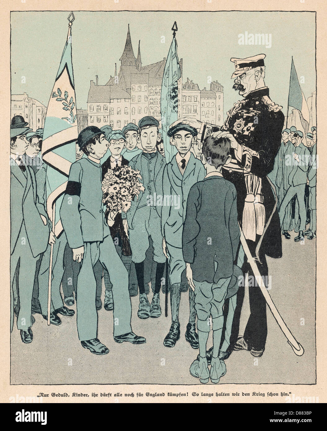 KITCHENER AND RECRUITS Stock Photo