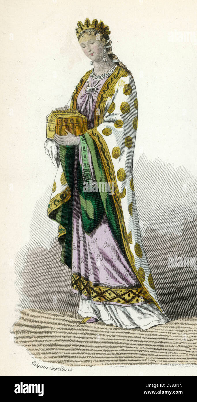Capetian Woman, 10th century Stock Photo
