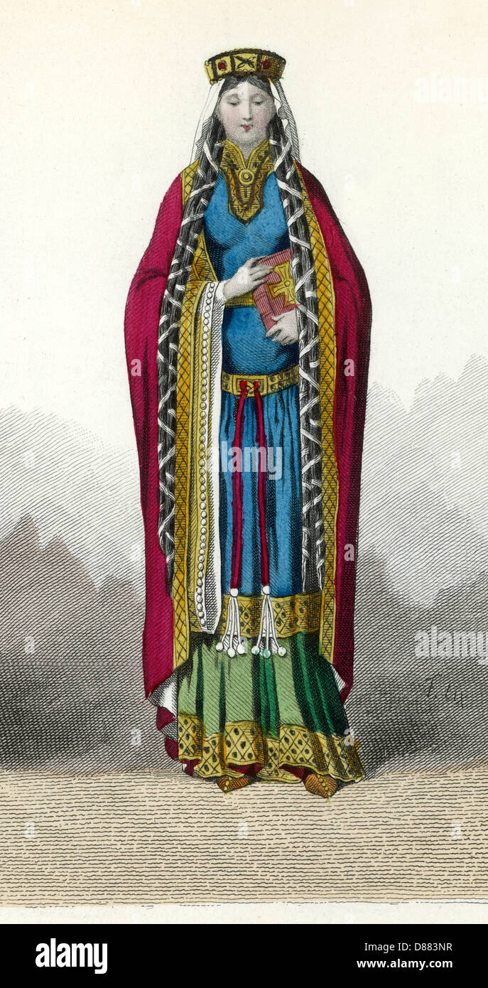 Capetian Woman, 11th century Stock Photo