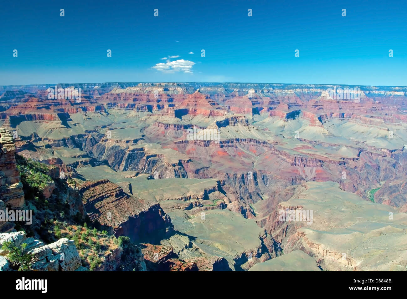 South Rim of Grand Canyon in Arizona Stock Photo