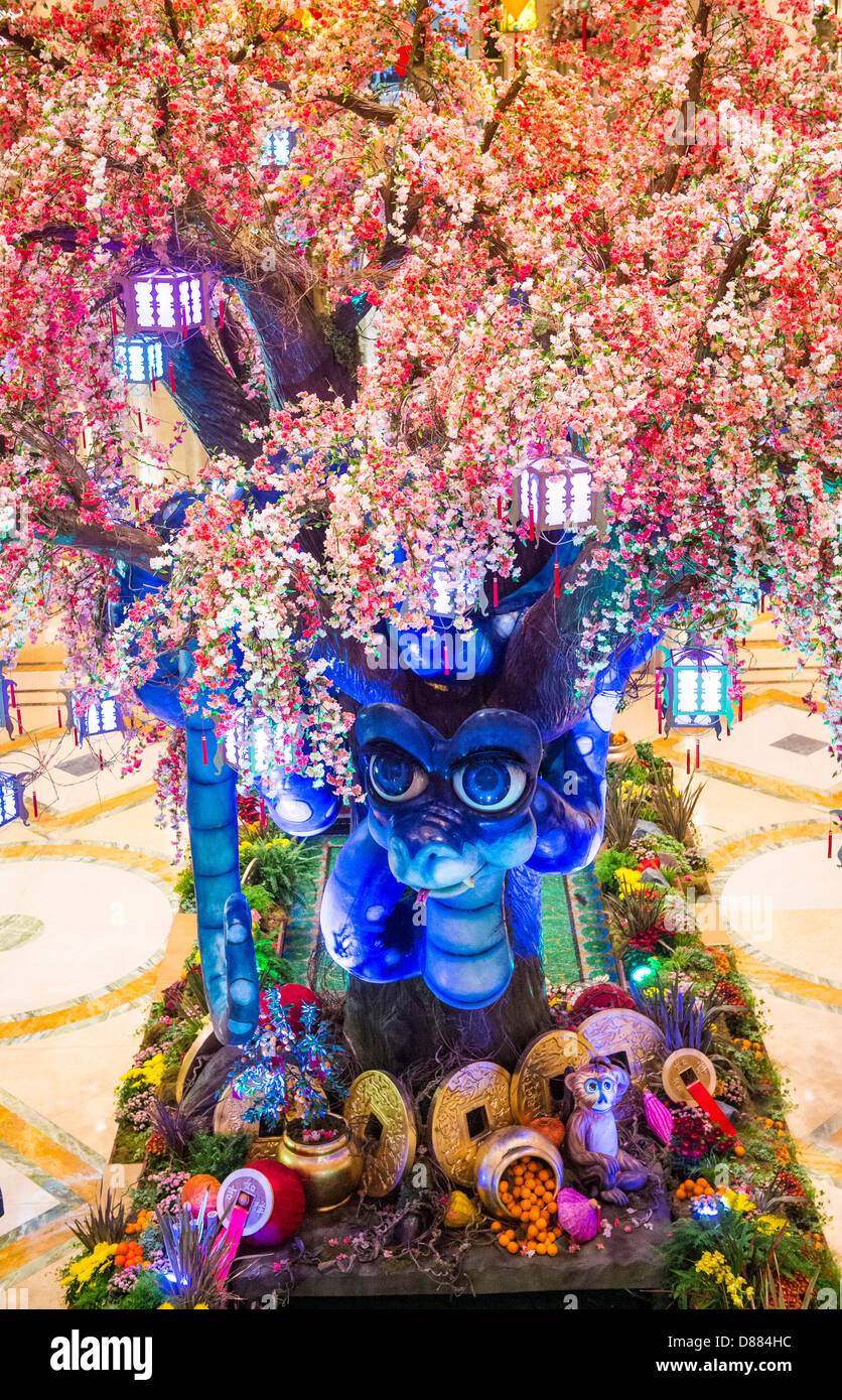 Chinese New year decorations in the hotel in Las Vegas Stock