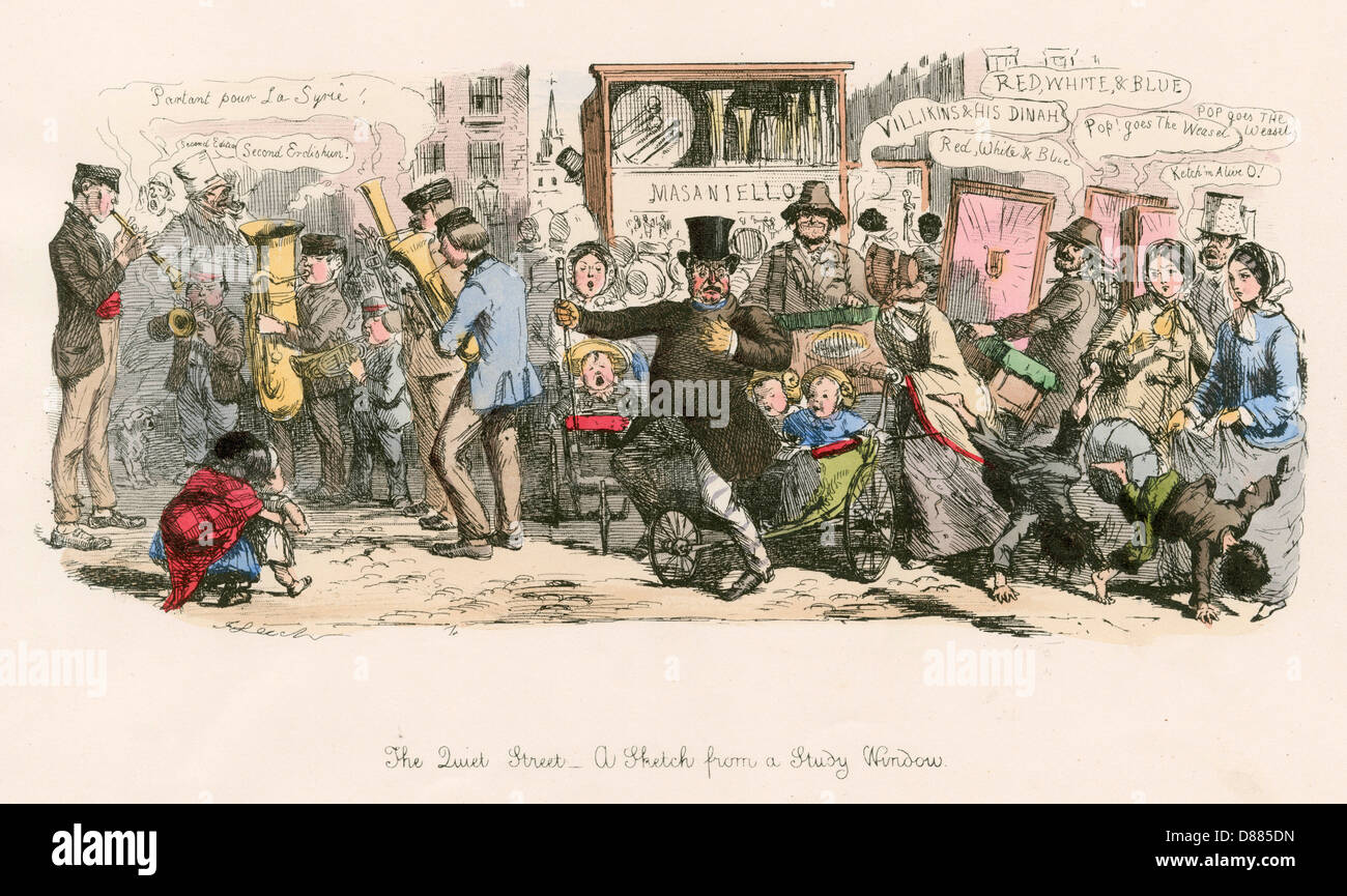 Music In Street 1856 Stock Photo