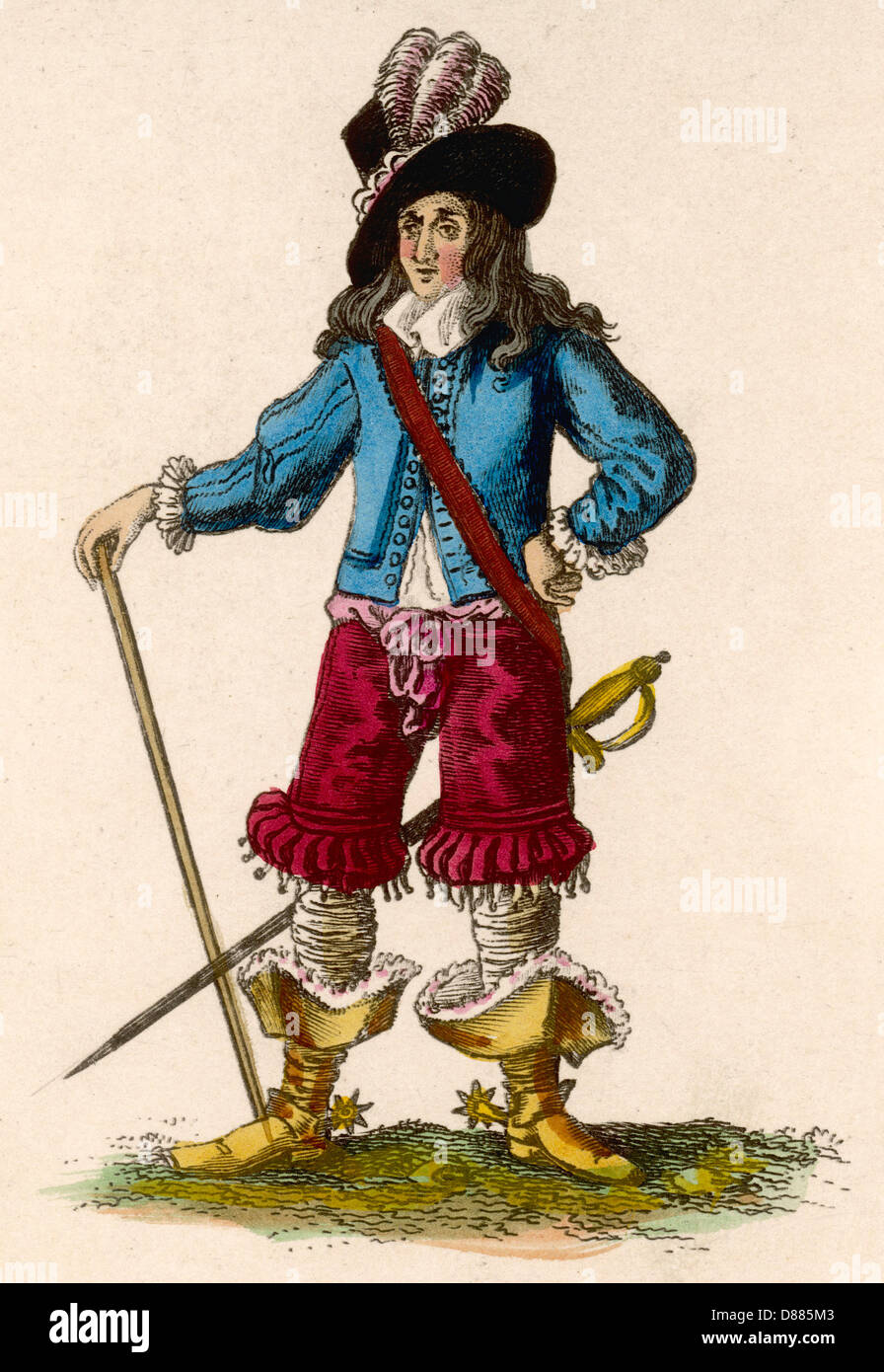 Englishman of 1645 Stock Photo