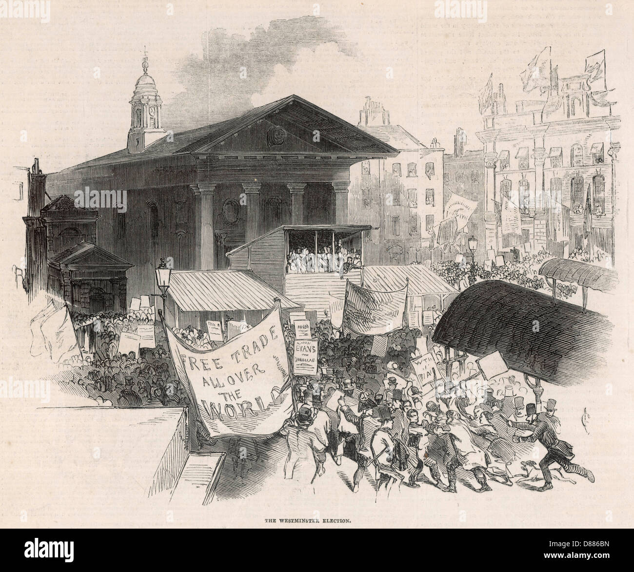 Westminster election 1846 Stock Photo Alamy