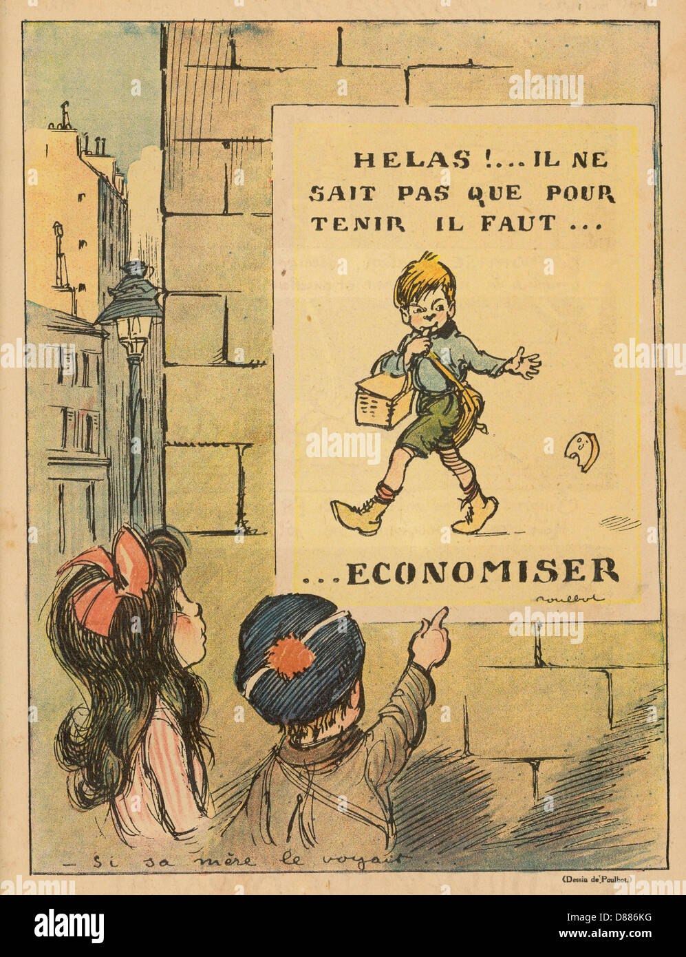 Cartoon, Wartime economies, WW1 Stock Photo