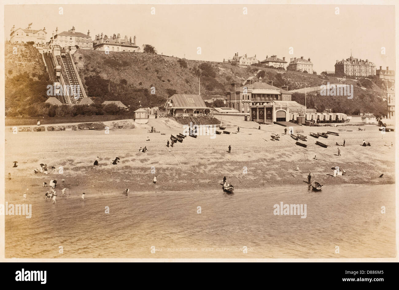 Folkestone West Cliff Stock Photo Alamy