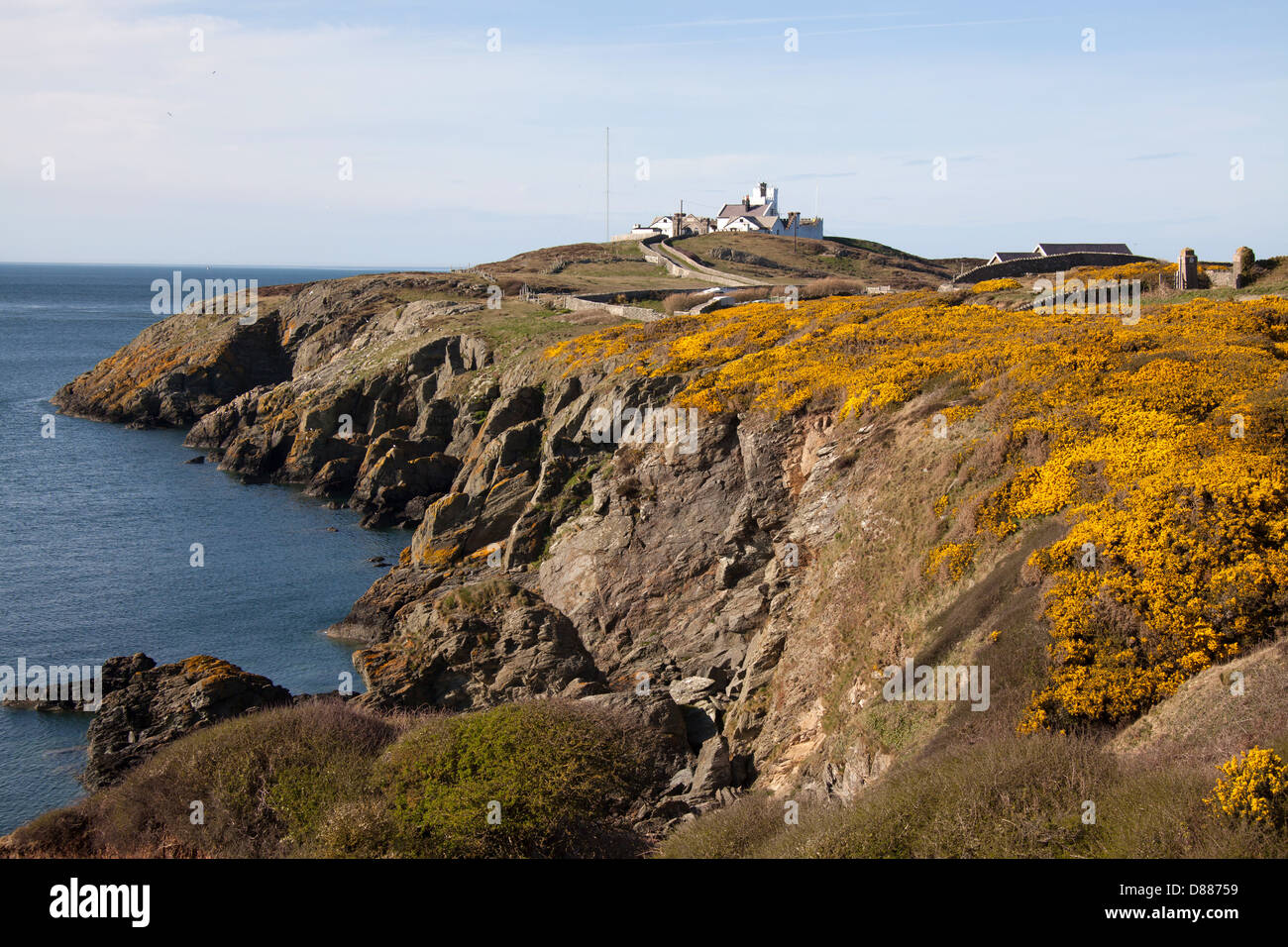 The Wales Coastal Path in North Wales. Picturesque view of Porth Eilian